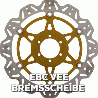 Exklusiv: EBC Vee-Rotors Bremsscheibe, vollschwimmend.